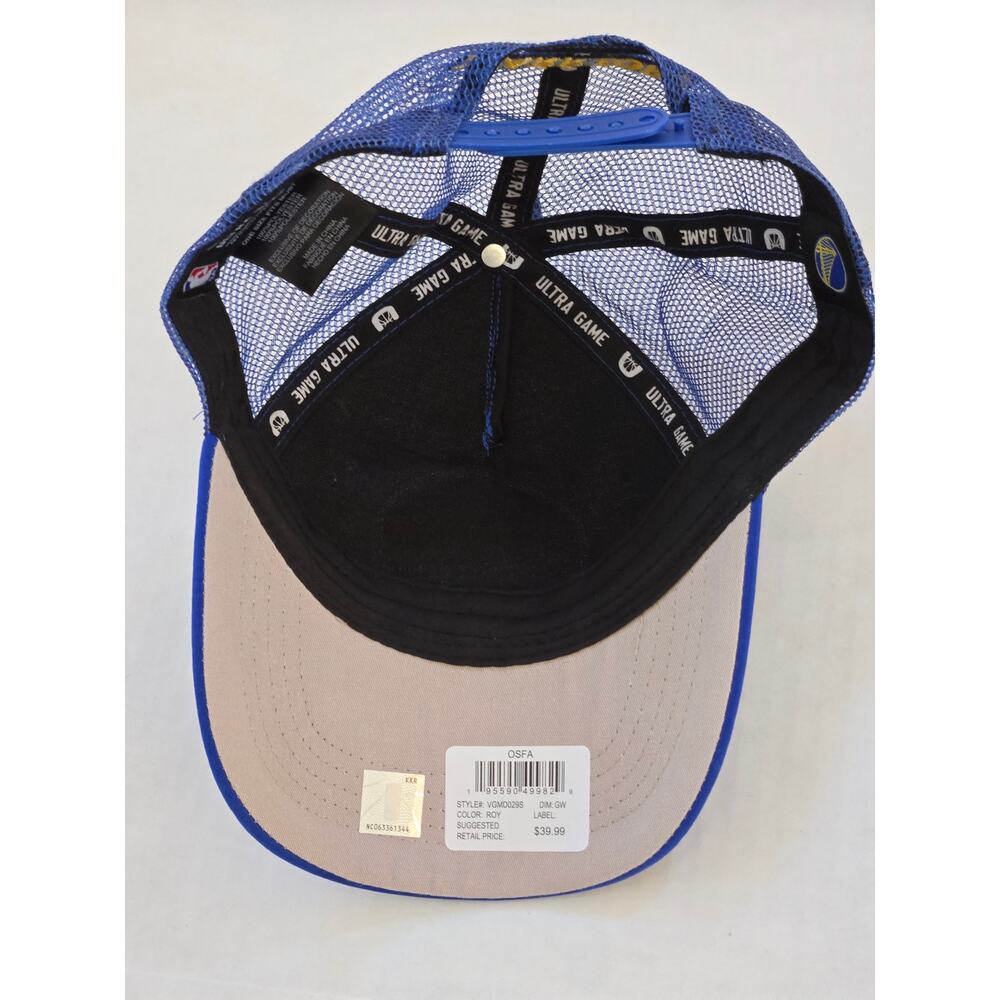 Golden State Warriors NBA Blue Ultra Game Trucker Snap Back Mesh Hat Cap New - Picture 5 of 5